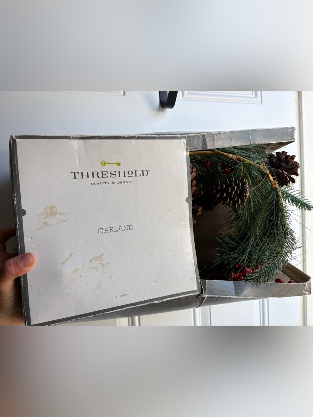 6 ft Pinecone & berries Christmas garland from Threshold